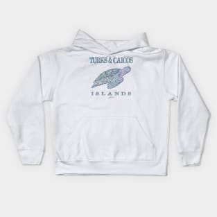 Turks & Caicos Islands Gliding Sea Turtle Kids Hoodie